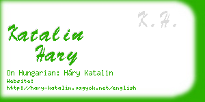 katalin hary business card