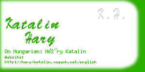 katalin hary business card